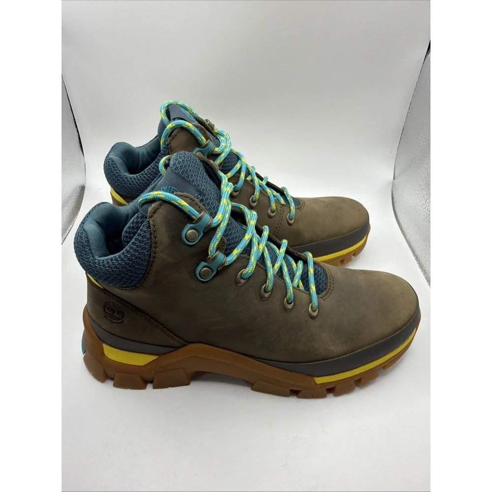 Timberland Jenness Falls Womens Olive‎ Green Waterproof Hiking Boots Size 7.5